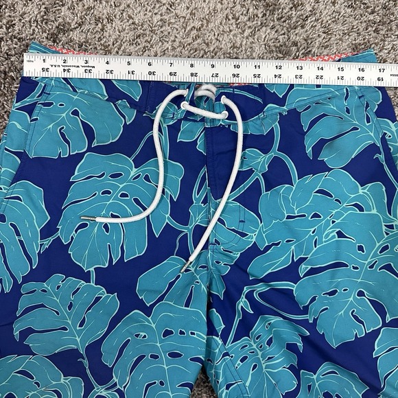 Bonobos Swim Trunks‎ Shorts Mens L Blue Tropical Lined Drawstring - Picture 9 of 11